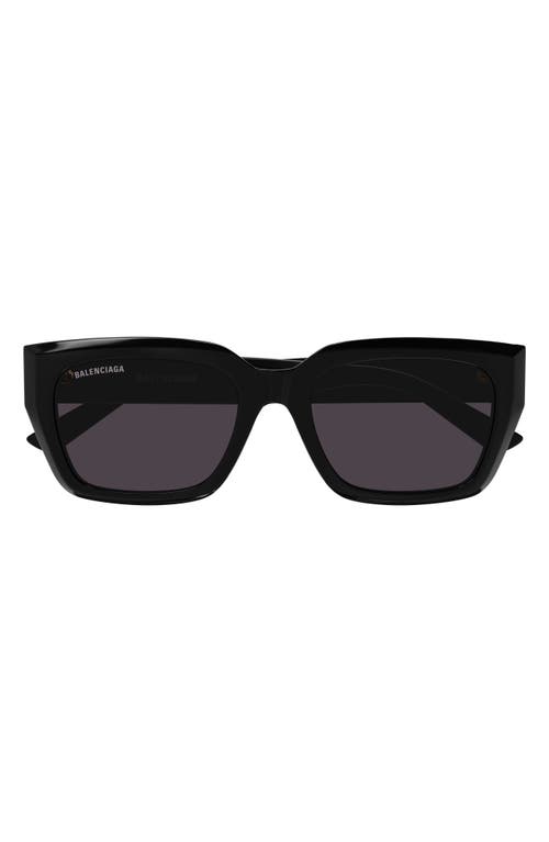 Balenciaga 54mm Rectangular Sunglasses in Black at Nordstrom