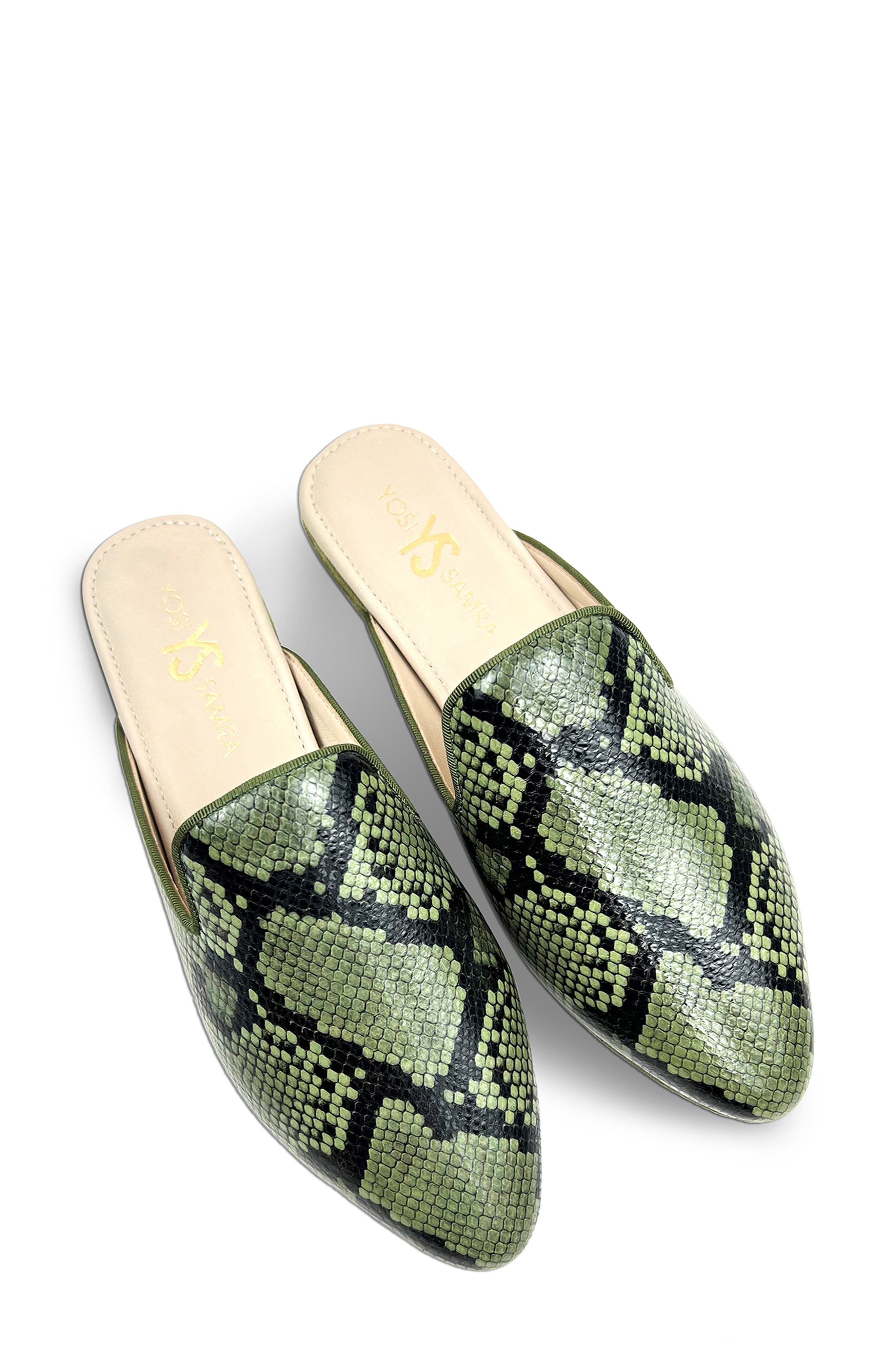 report tosh snakeskin mule