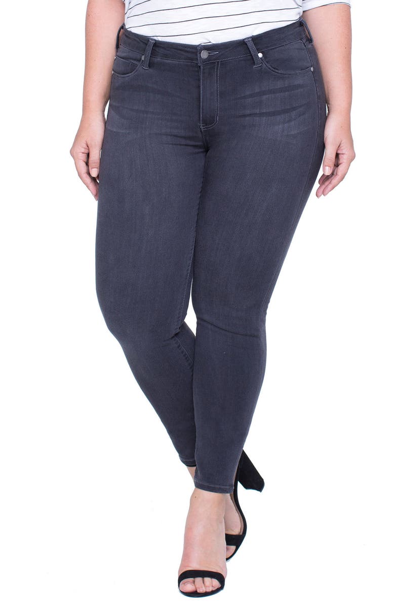 Liverpool Abby Stretch Skinny Jeans (Meteorite) (Plus Size) | Nordstrom