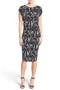 Vince Camuto Ruched Geometric Print Sheath Dress | Nordstrom