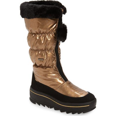 Pajar Toboggan 2.0 Crystal Faux Fur Trim Waterproof Insulated Boot, Metallic