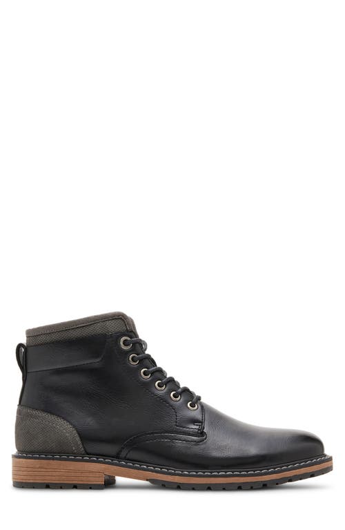 Madden Taskorn Combat Boot In Black Leather Pu