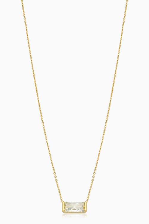 Oradina 14k Yellow Gold Fresco Baguette Bold Pendant Necklace In Yellow Gold
