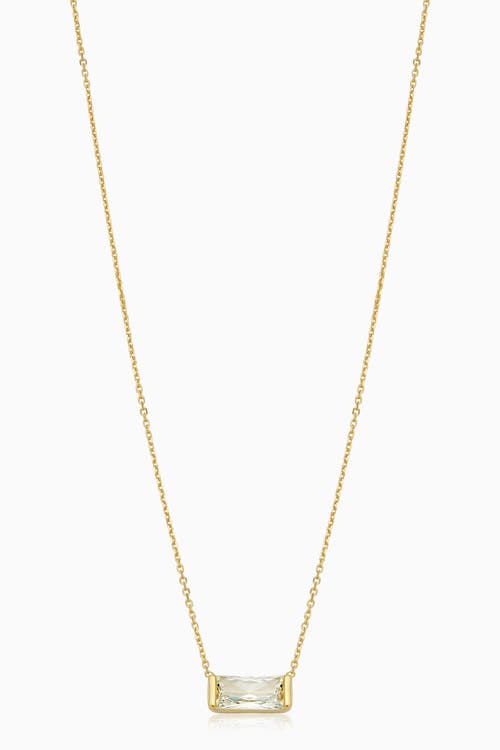 Shop Oradina 14k Yellow Gold Fresco Baguette Bold Pendant Necklace