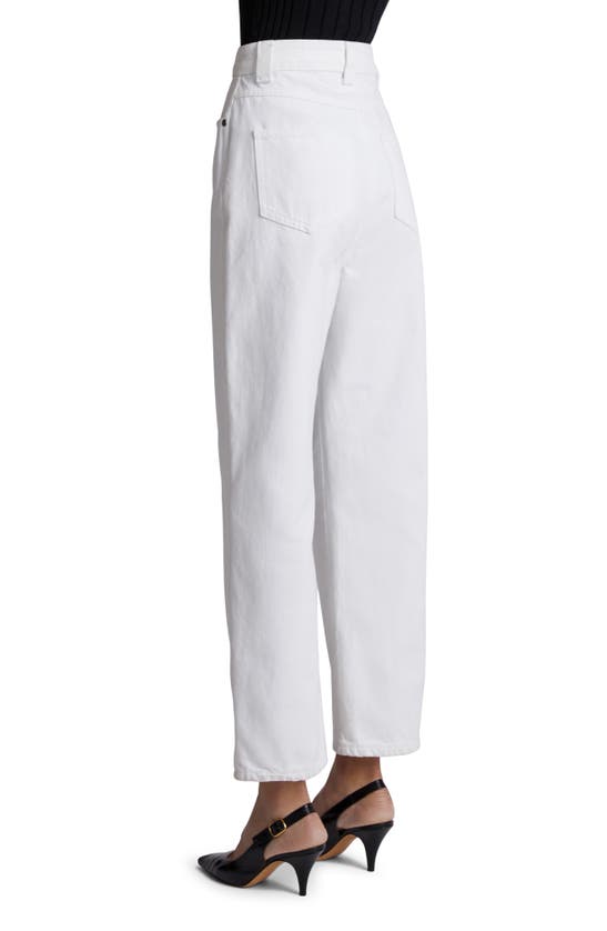 Shop Khaite Shalbi High Waist Wide Leg Jeans In White