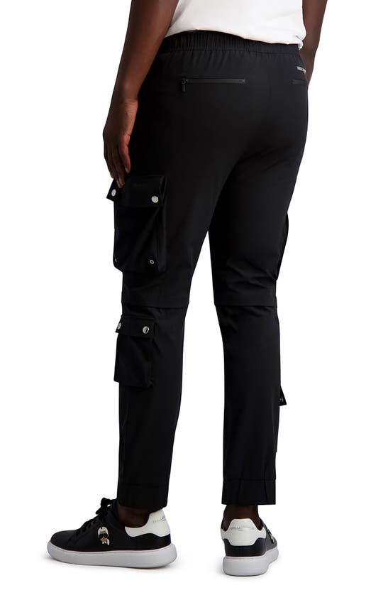 Karl Lagerfeld Stretch Cargo Trousers In Black | ModeSens