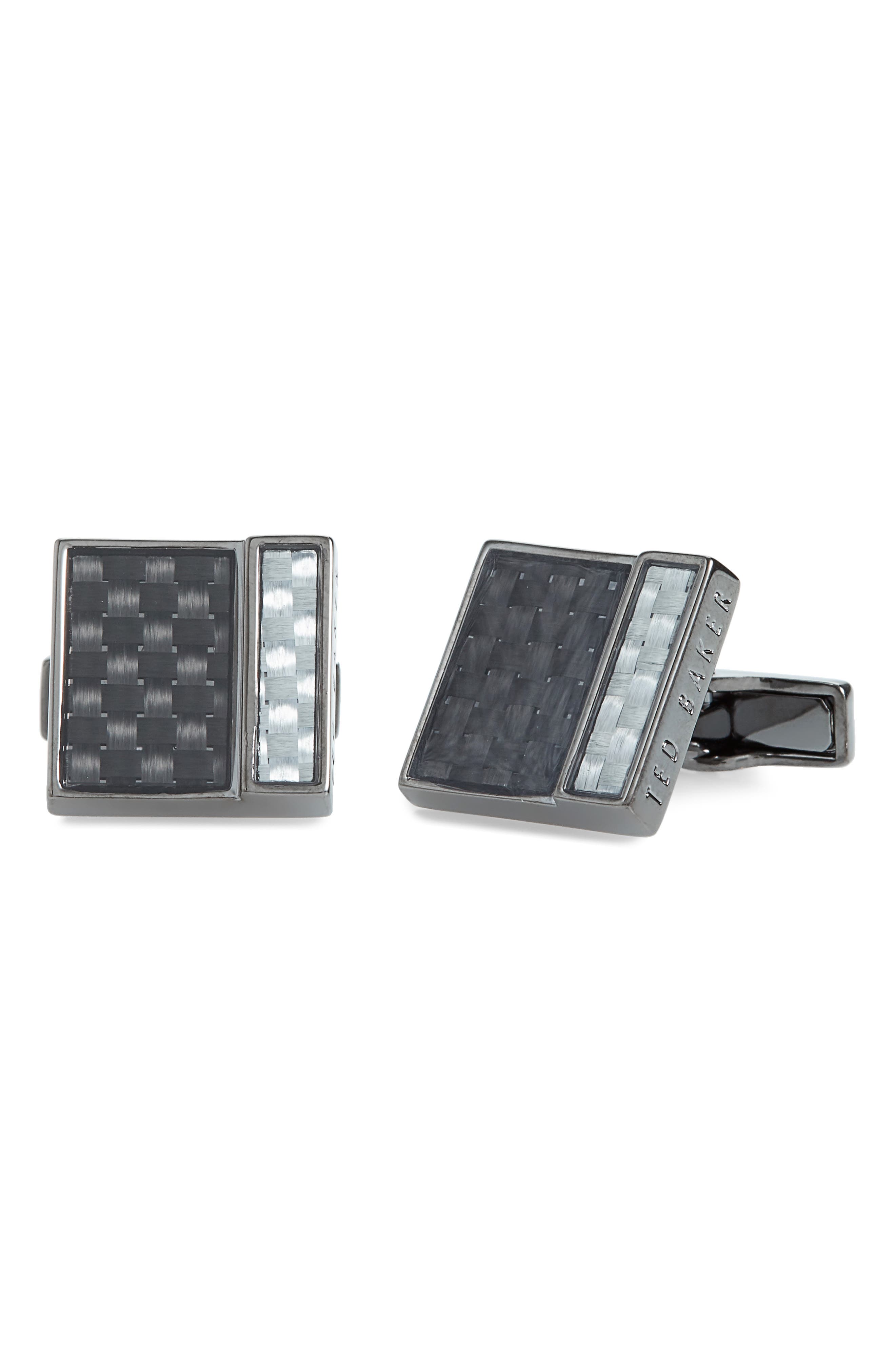 Ted Baker London Unter Carbon Fiber Cuff Links