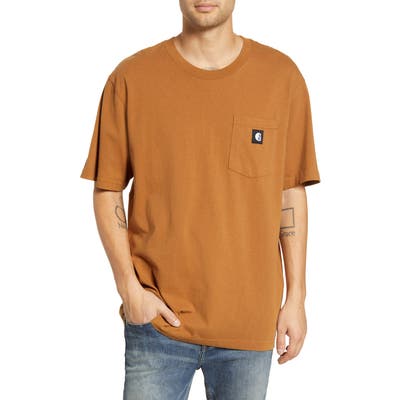 Hurley X Carhartt Logo Pocket T-Shirt, Brown