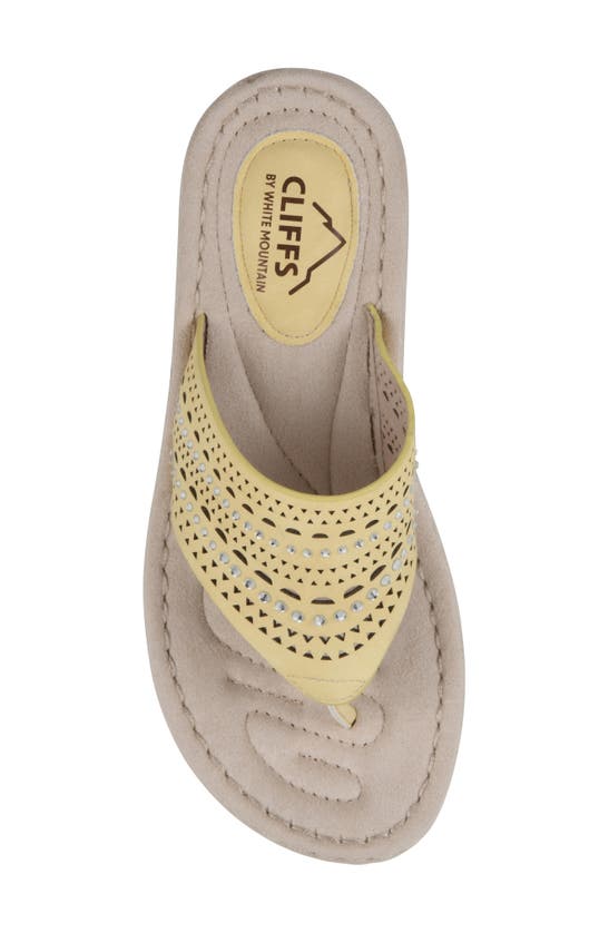 Cliffs By White Mountain Candyce Wedge Sandal In Yellow/ Nubuck