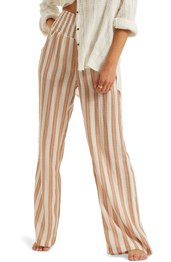Billabong New Waves 2 Wide Leg Pants In Brown Sugar