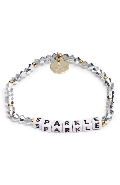 Little Words Project Sparkle Bracelet In Comet Light Silver White