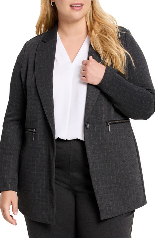 NIC + ZOE NIC+ZOE PINSTRIPE PONTE KNIT JACKET 