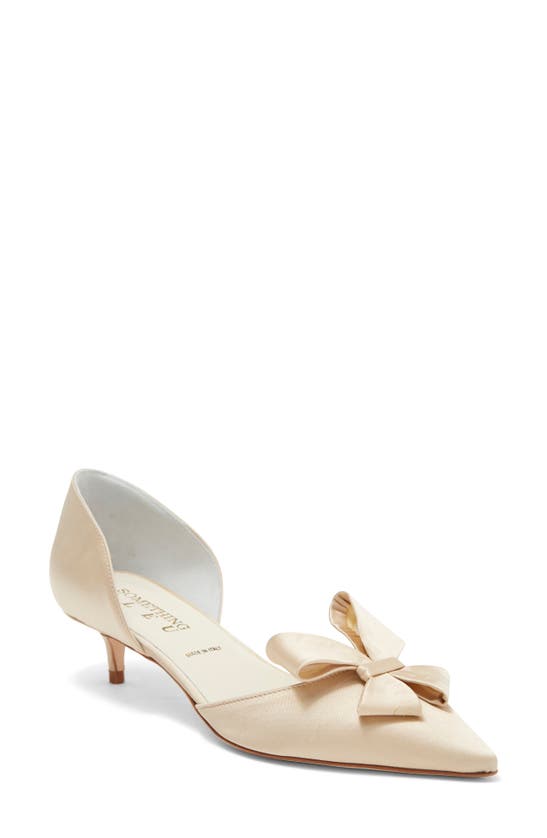 Something Bleu Cliff Bow D'orsay Pump In Nude
