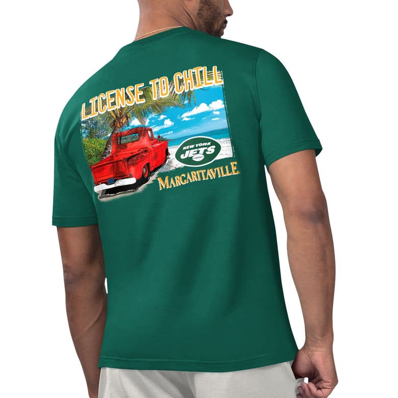Shop Margaritaville Green New York Jets Licensed To Chill T-shirt