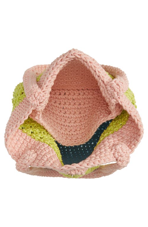 Shop Lele Sadoughi Crochet Tote Bag In Pastel Rainbow