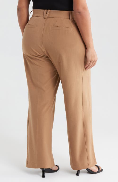 Wit & Wisdom 'ab'solution Skyrise Pleated Wide Leg Pants In Butter Toffee