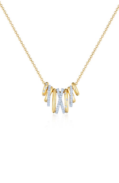 Kwiat Orbit Diamond Pendant Necklace In Yellow Gold/diamond