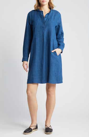 Eileen fisher sales blue velvet dress