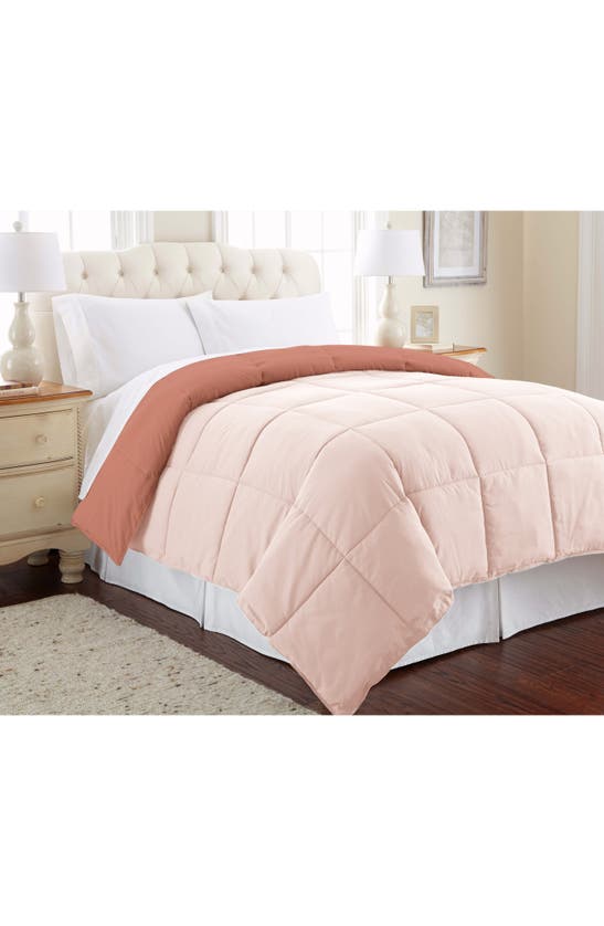 Modern Threads Down Alternative Reversible Comforter In Pink