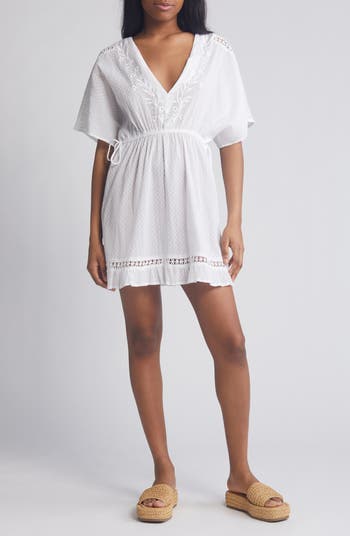 Topshop white sale embroidered dress