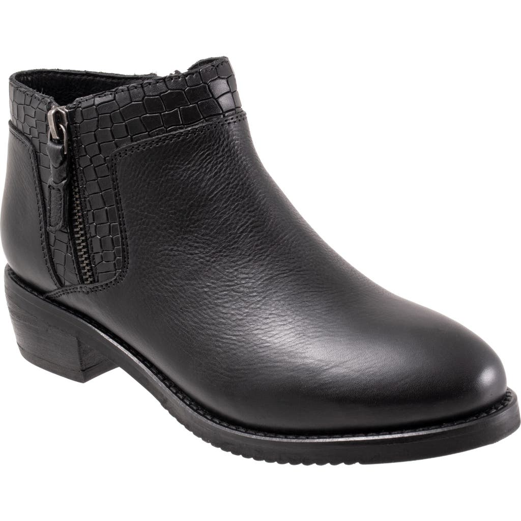 Softwalk ®  Rubi Ankle Boot In Black/croco