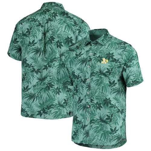 UPC 023773281360 product image for Men's Tommy Bahama Green Oakland Athletics Sport Reign Forest Fronds Button-Up S | upcitemdb.com