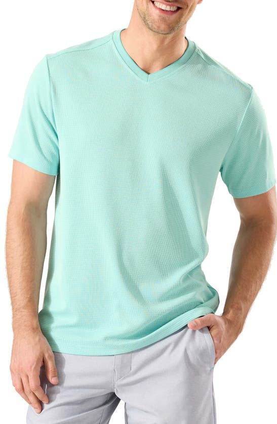Tommy Bahama Coastal Crest Islandzone® V-neck T-shirt In Hummingbird Aqua