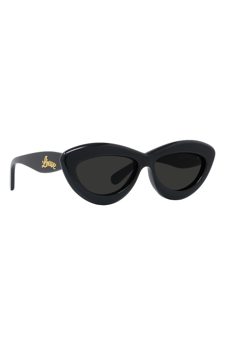 Loewe Curvy Logo 54mm Cat Eye Sunglasses, Alternate, color, 