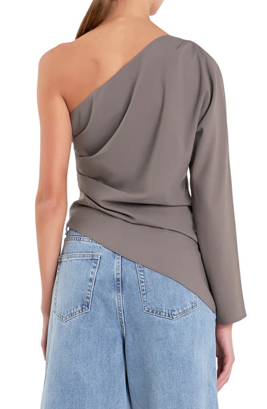 GREY LAB GREY LAB GATHERED ONE-SHOULDER ASYMMETRIC TOP 