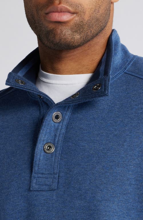 Shop Tommy Bahama Flip Coast Reversible Snap Neck Henley Pullover In Blue Note