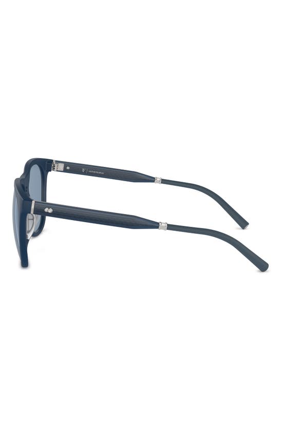 Shop Oliver Peoples X Roger Federer R-1 55mm Irregular Sunglasses In Matte Blue