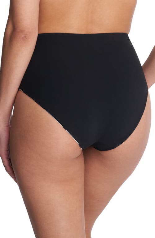 Natori Women's Riviera Reversible High Rise Bikini Bottom In Luxe Leopard/black