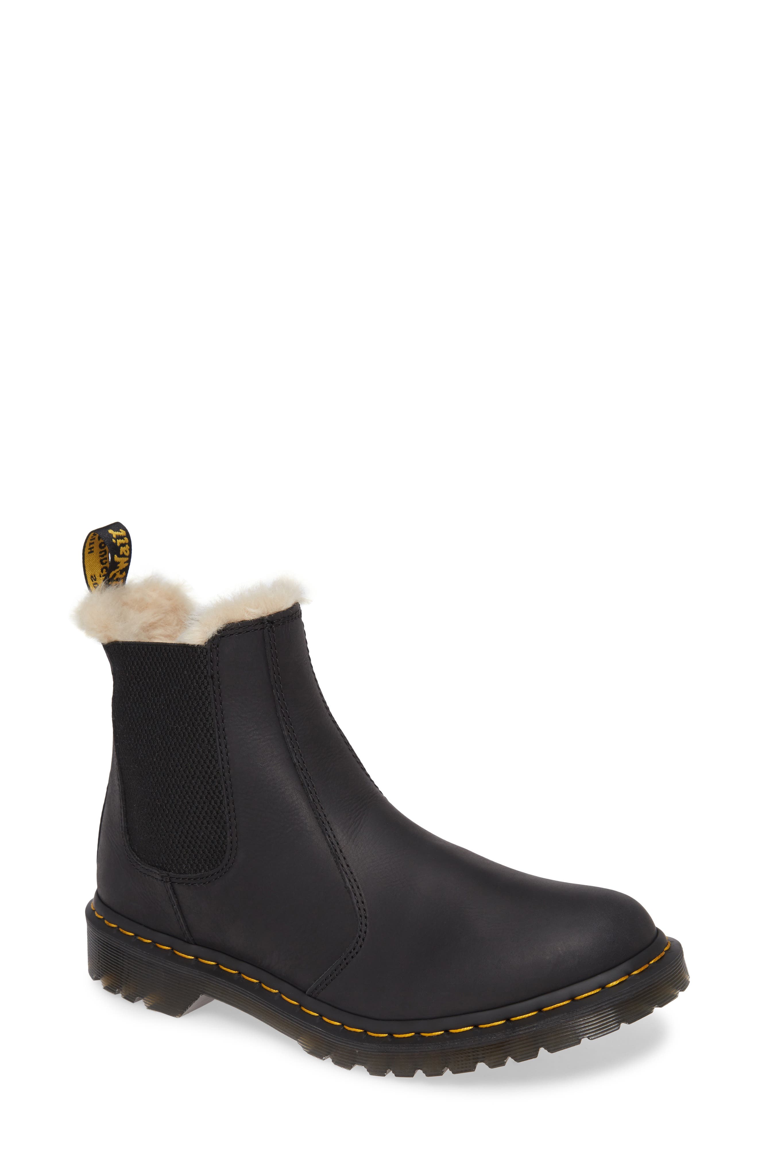 shearling lined doc martens