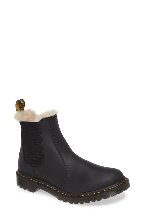 2976 Faux Shearling Chelsea Boot in Black Wyoming