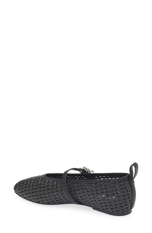 Rag & Bone Spire Woven Mary Jane Ballerina Flats In Black