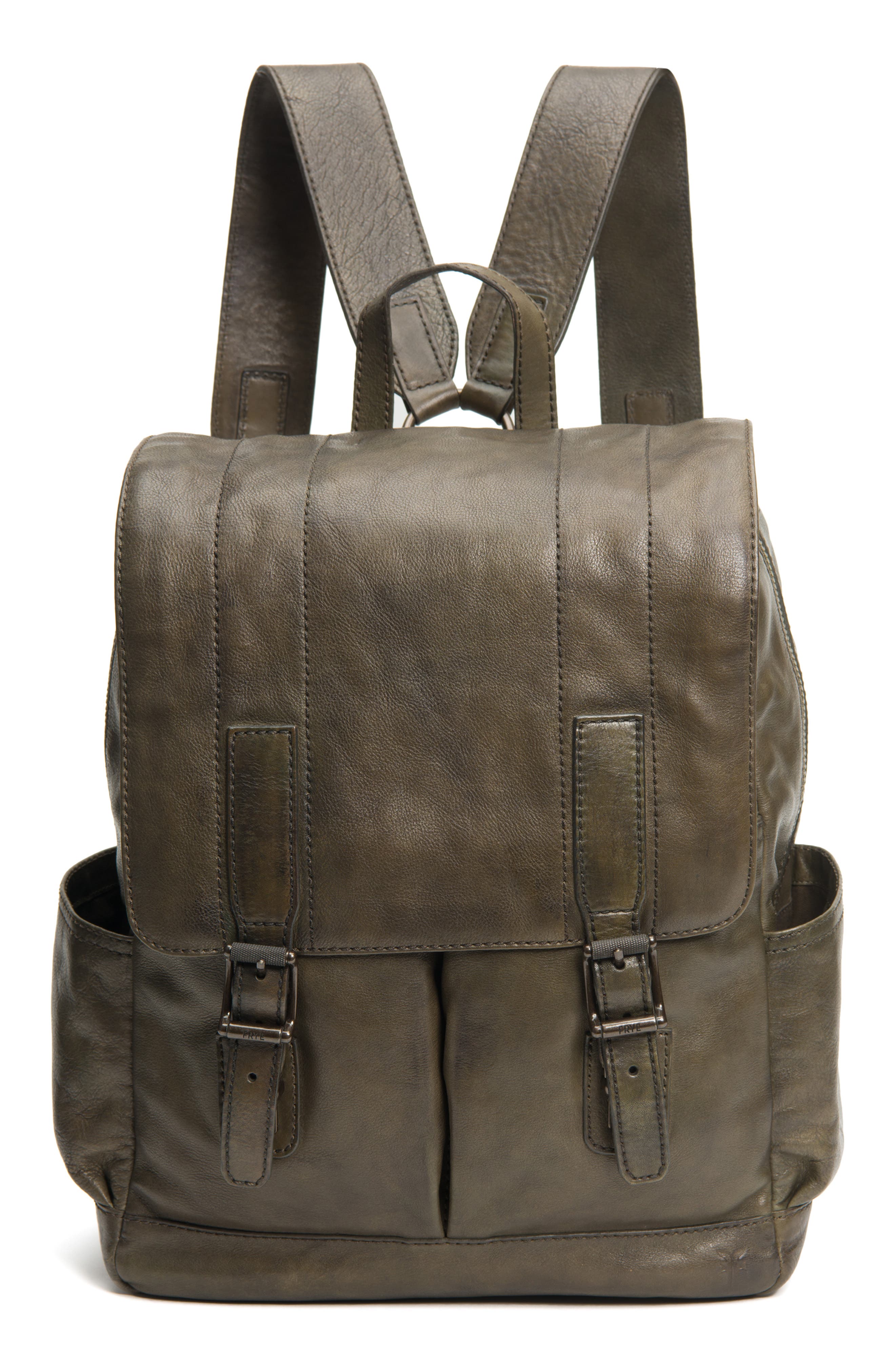 frye oliver leather backpack