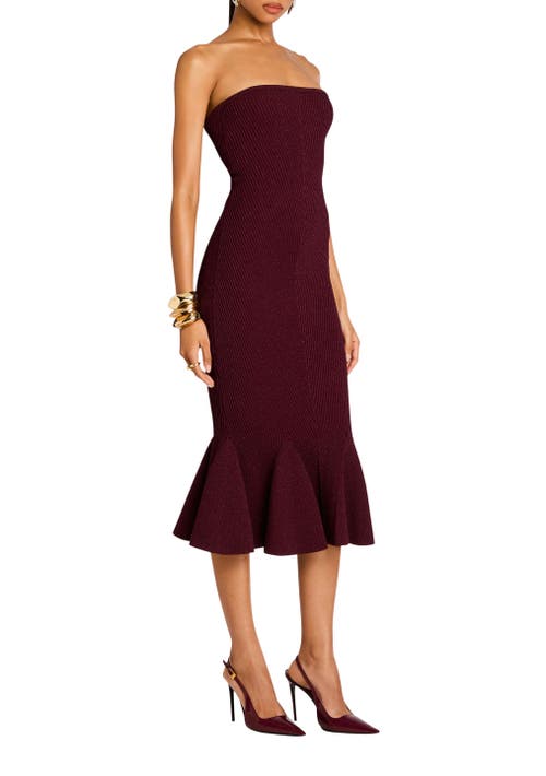 Shop Retroféte Retrofête Blerina Knit Dress In Metallic Port