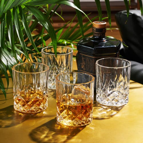 Viski Admiral Crystal Tumblers Set Of 4 In Clear