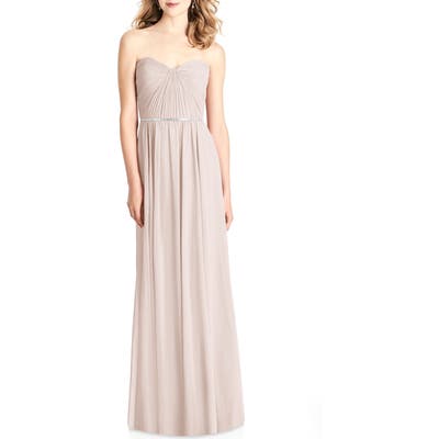 Jenny Packham Strapless Chiffon Gown, Pink