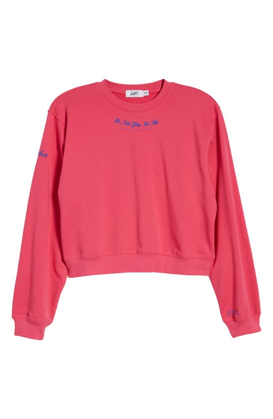 Shop The Mayfair Group It's Not You Crop Crewneck Sweatshirt In Pink