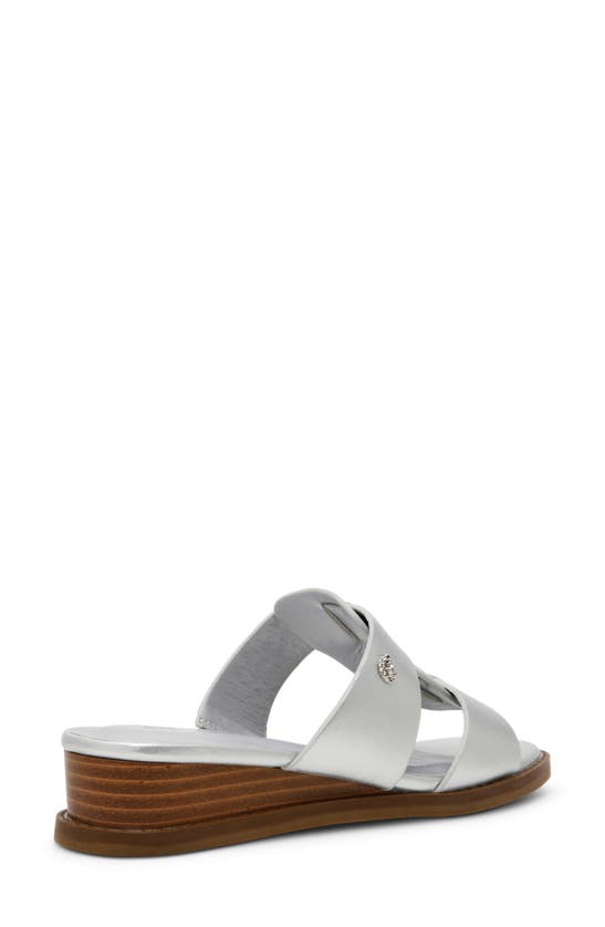 Shop Anne Klein Babs Wedge Sandal In Silver