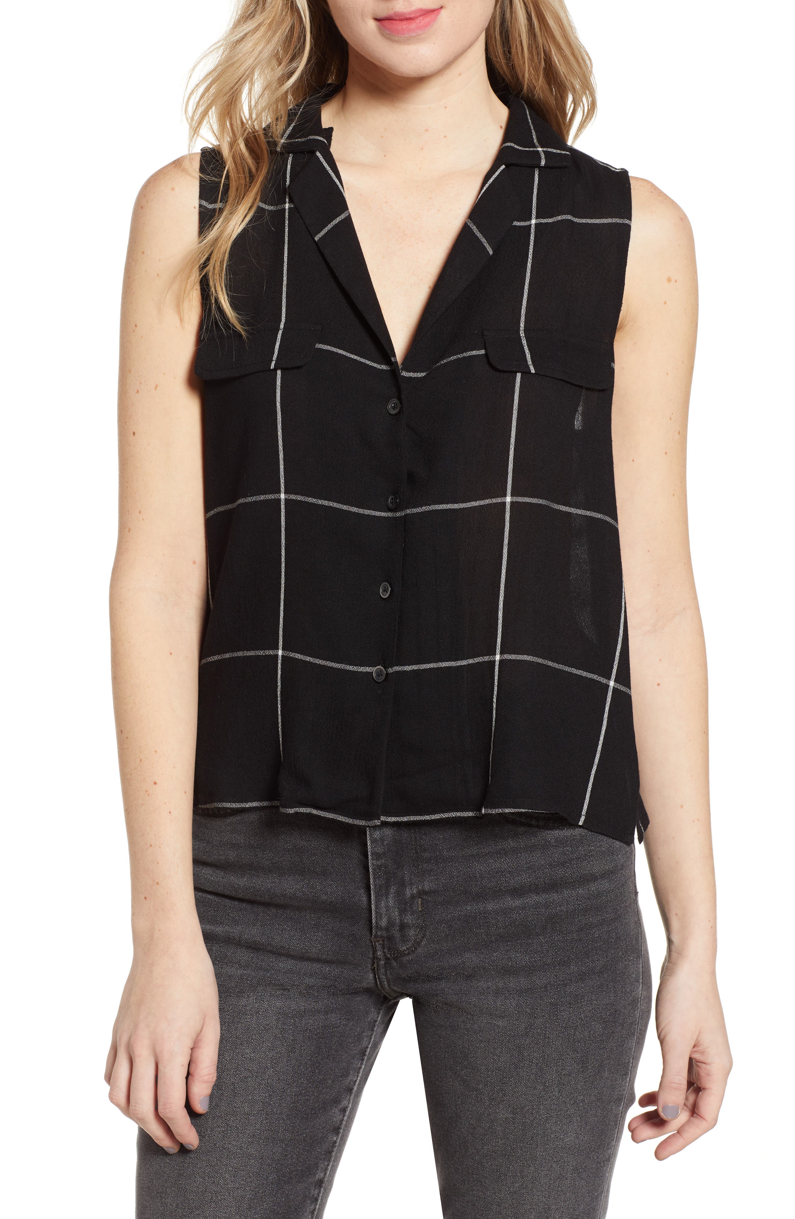 Plus Size Bp. Sleeveless Shirt, Black