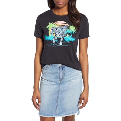 Lucky Brand Cheetah Graphic Tee, Black