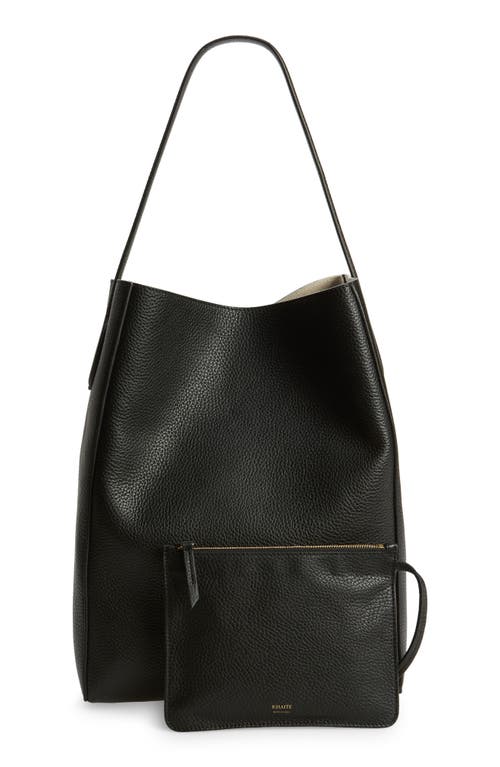 Shop Khaite Frida Leather Hobo Shoulder Bag In Black