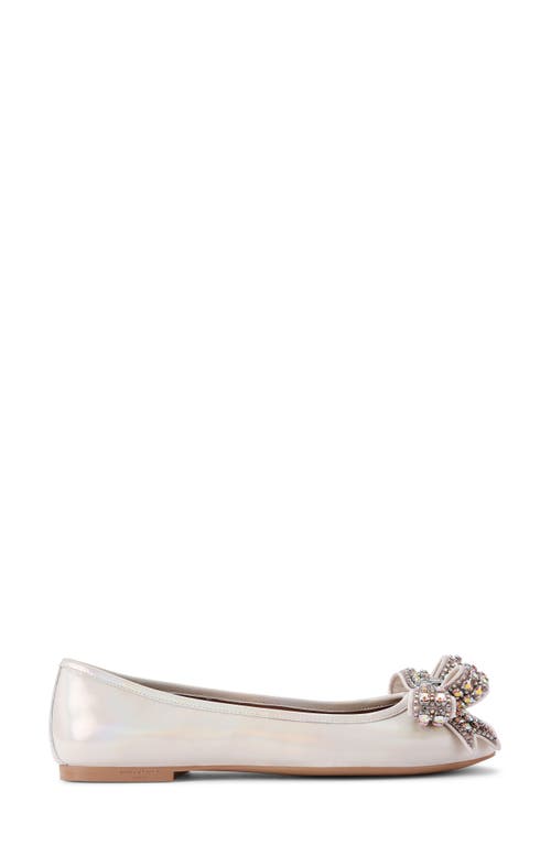 Kurt Geiger London Bow Ballerina Flat Open White at Nordstrom,