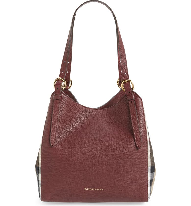 Burberry 'Small Canterbury' House Check & Leather Tote | Nordstrom