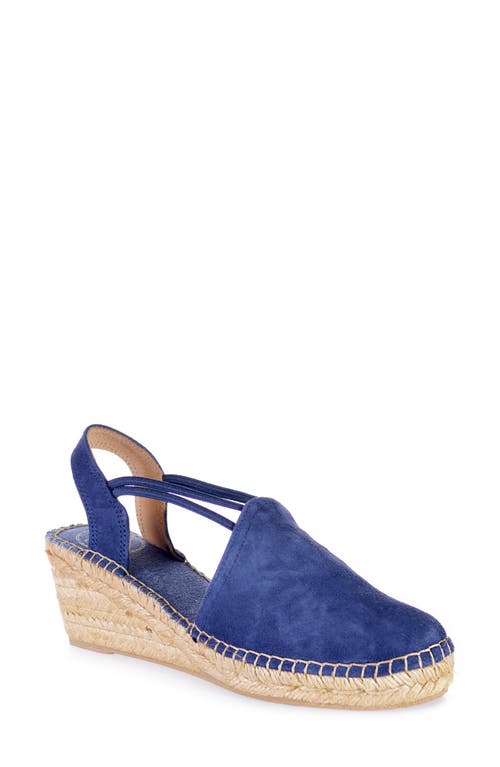 'Tremp' Slingback Espadrille Sandal in Navy Suede