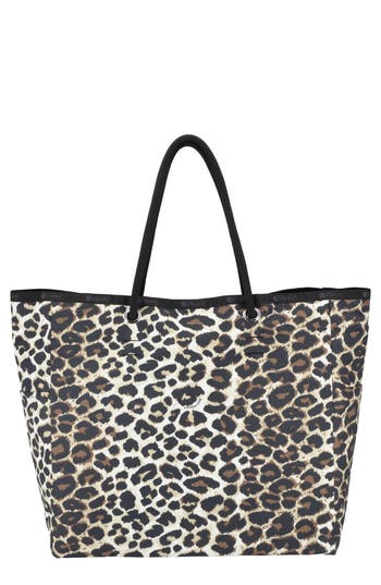 Lesportsac Large 2-way Tote Bag In Flaxen Leopard/black