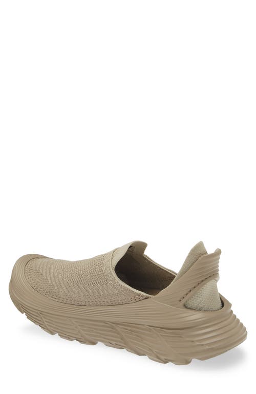 Hoka Restore Tc Logo-embroidered Sneakers In Dune/oxford Tan