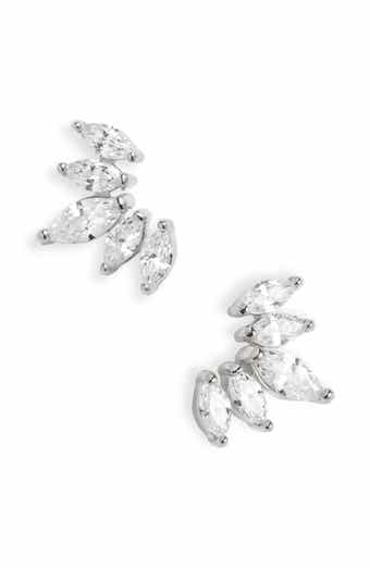 Nadri Whimsy Cubic Zirconia Vine Stud Earrings Nordstrom